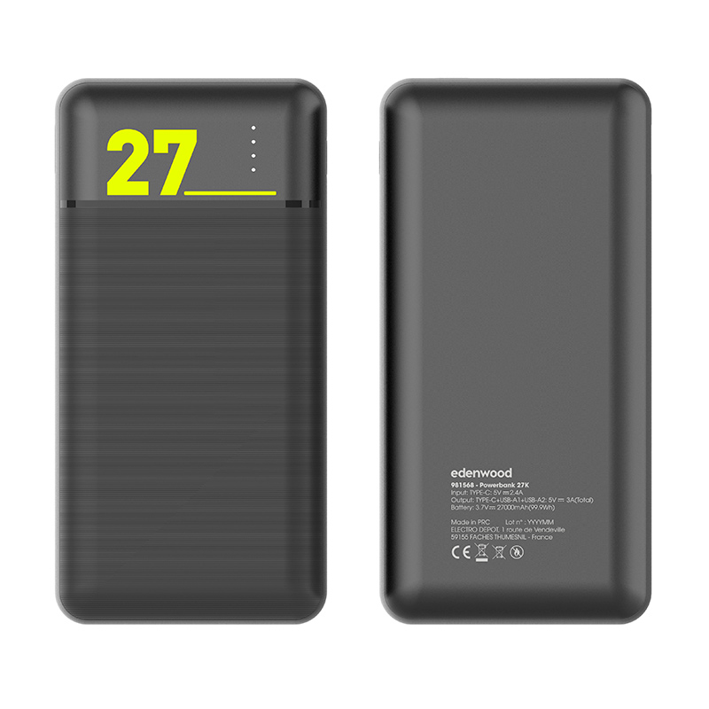 Batterie Externe Edenwood 27 000 Mah Grise